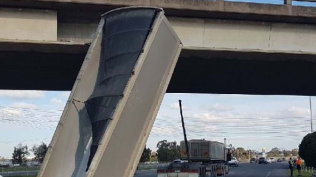 Article heading image for A Truck With Its Tray Up Full On Smashed In To A Bridge In Melbourne