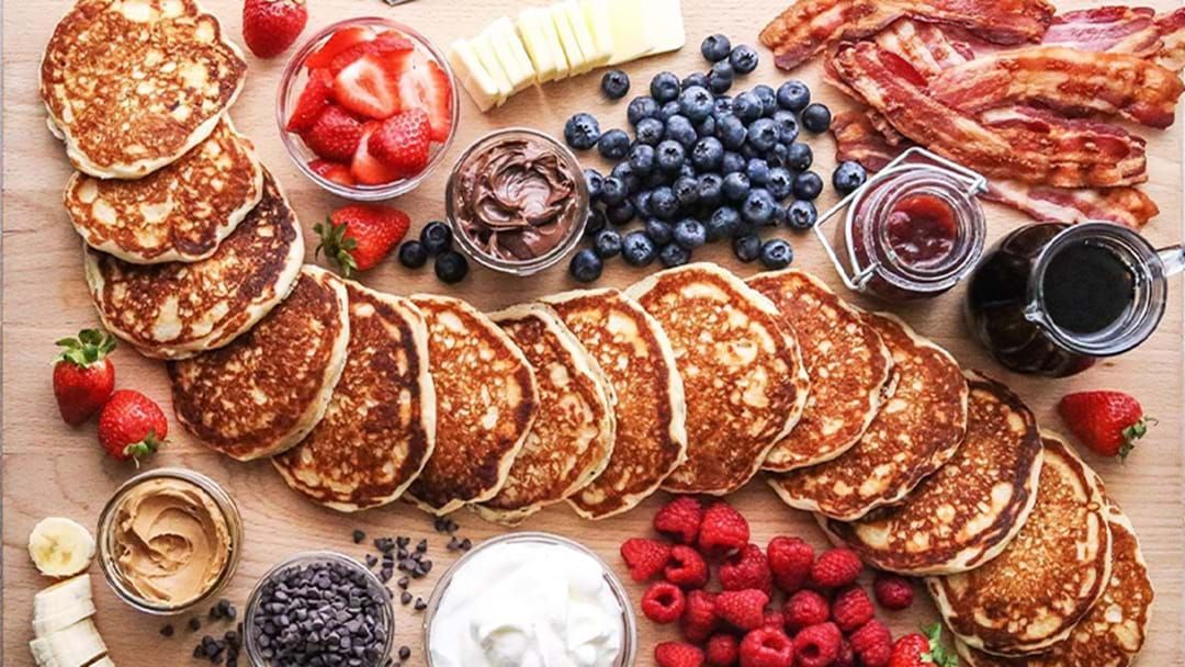 Article heading image for PSA: A Pancake Platter With Bottomless Mimosa's Exists For Just $49